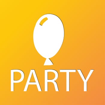 Party icon symbol Flat modern web design with long shadow and space for your text. illustration