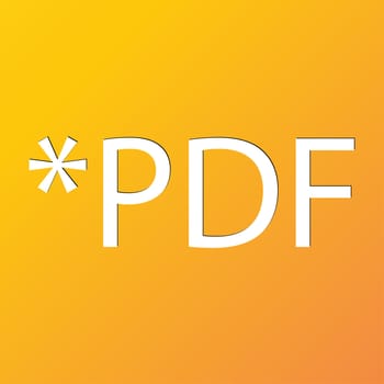 PDF file extension icon symbol Flat modern web design with long shadow and space for your text. illustration