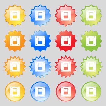 Power switch icon sign. Big set of 16 colorful modern buttons for your design. illustration