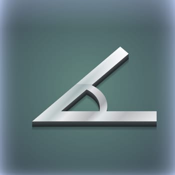 Angle 45 degrees icon symbol. 3D style. Trendy, modern design with space for your text illustration. Raster version