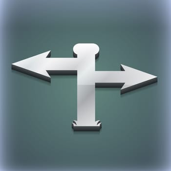 Blank Road Sign  icon symbol. 3D style. Trendy, modern design with space for your text illustration. Raster version