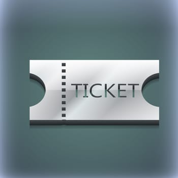 ticket icon symbol. 3D style. Trendy, modern design with space for your text illustration. Raster version