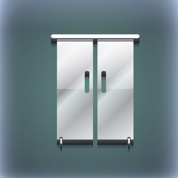 Cupboard icon symbol. 3D style. Trendy, modern design with space for your text illustration. Raster version