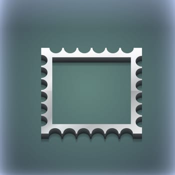 Photo frame template icon symbol. 3D style. Trendy, modern design with space for your text illustration. Raster version