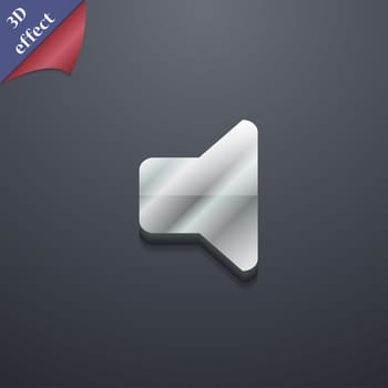 Speaker volume, Sound icon symbol. 3D style. Trendy, modern design with space for your text illustration. Rastrized copy