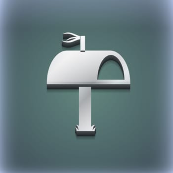 Mailbox icon symbol. 3D style. Trendy, modern design with space for your text illustration. Raster version