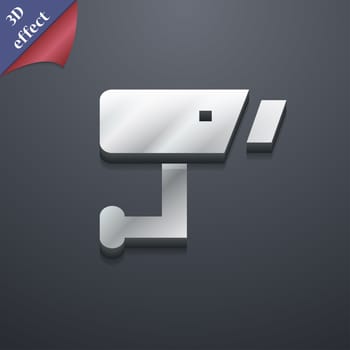 Surveillance Camera icon symbol. 3D style. Trendy, modern design with space for your text illustration. Rastrized copy