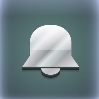 Alarm bell icon symbol. 3D style. Trendy, modern design with space for your text illustration. Raster version