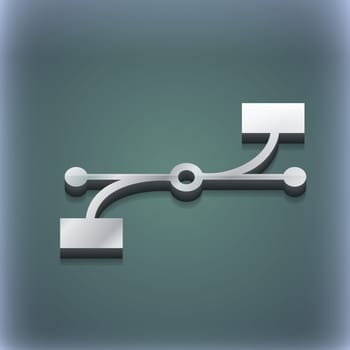 Bezier Curve icon symbol. 3D style. Trendy, modern design with space for your text illustration. Raster version