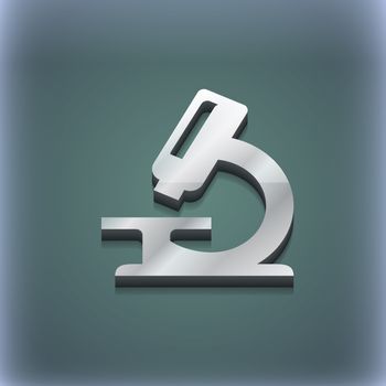 microscope icon symbol. 3D style. Trendy, modern design with space for your text illustration. Raster version