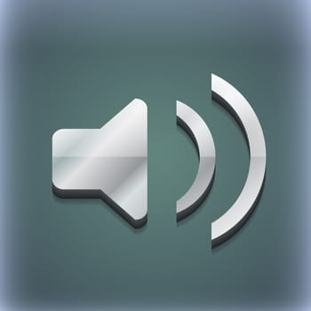 Speaker volume, Sound icon symbol. 3D style. Trendy, modern design with space for your text illustration. Raster version