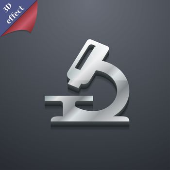 microscope icon symbol. 3D style. Trendy, modern design with space for your text illustration. Rastrized copy