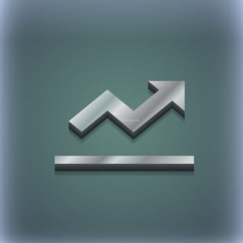 Graph chart, Diagram icon symbol. 3D style. Trendy, modern design with space for your text illustration. Raster version