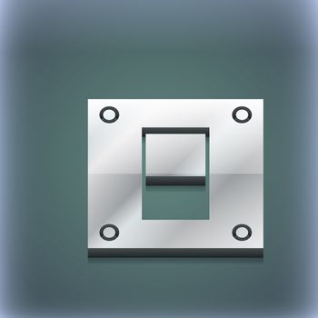 Power switch icon symbol. 3D style. Trendy, modern design with space for your text illustration. Raster version
