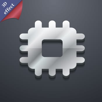 Central Processing Unit icon symbol. 3D style. Trendy, modern design with space for your text illustration. Rastrized copy