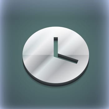 Mechanical Clock  icon symbol. 3D style. Trendy, modern design with space for your text illustration. Raster version