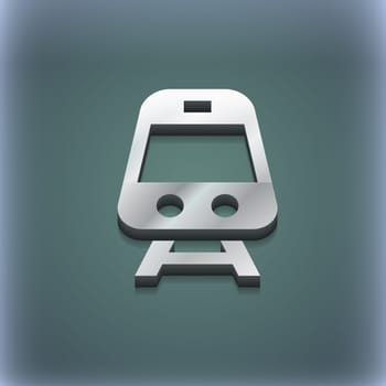 Train icon symbol. 3D style. Trendy, modern design with space for your text illustration. Raster version