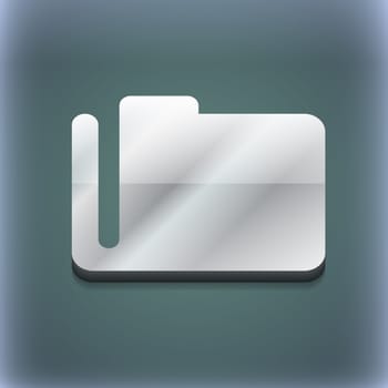 Document folder icon symbol. 3D style. Trendy, modern design with space for your text illustration. Raster version