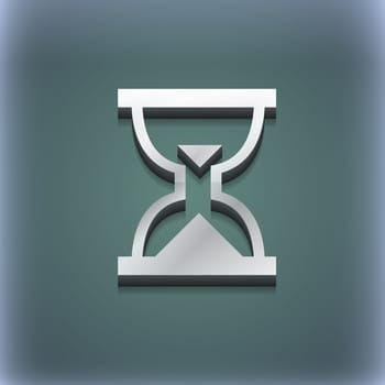 Hourglass, Sand timer icon symbol. 3D style. Trendy, modern design with space for your text illustration. Raster version
