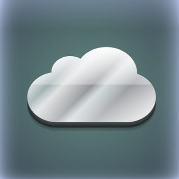 cloud icon symbol. 3D style. Trendy, modern design with space for your text illustration. Raster version