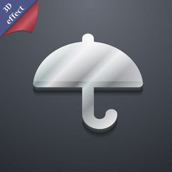 Umbrella icon symbol. 3D style. Trendy, modern design with space for your text illustration. Rastrized copy