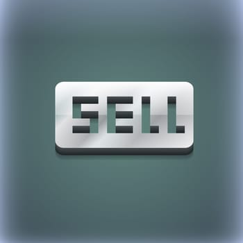 Sell, Contributor earnings icon symbol. 3D style. Trendy, modern design with space for your text illustration. Raster version