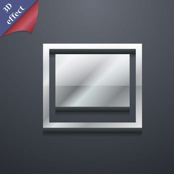 Photo frame template icon symbol. 3D style. Trendy, modern design with space for your text illustration. Rastrized copy