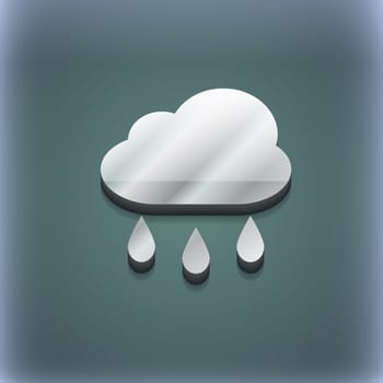 Weather Rain icon symbol. 3D style. Trendy, modern design with space for your text illustration. Raster version