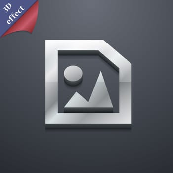 File JPG icon symbol. 3D style. Trendy, modern design with space for your text illustration. Rastrized copy