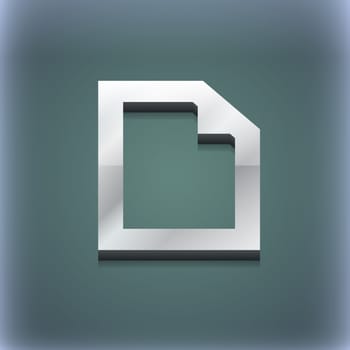 Text File document icon symbol. 3D style. Trendy, modern design with space for your text illustration. Raster version