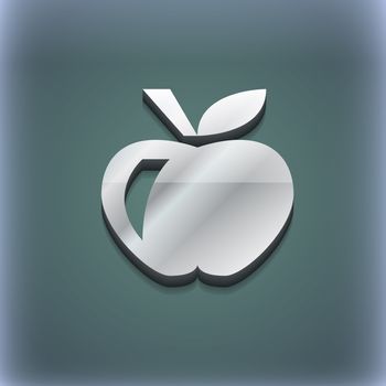 Apple icon symbol. 3D style. Trendy, modern design with space for your text illustration. Raster version