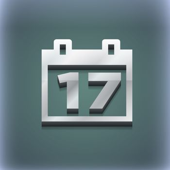 Calendar, Date or event reminder icon symbol. 3D style. Trendy, modern design with space for your text illustration. Raster version