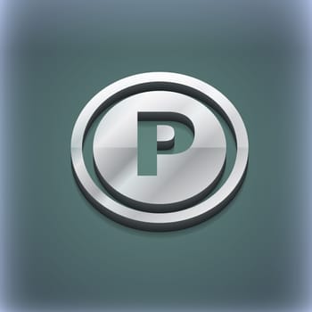 Car parking icon symbol. 3D style. Trendy, modern design with space for your text illustration. Raster version
