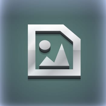 File JPG icon symbol. 3D style. Trendy, modern design with space for your text illustration. Raster version