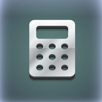 Calculator, Bookkeeping icon symbol. 3D style. Trendy, modern design with space for your text illustration. Raster version
