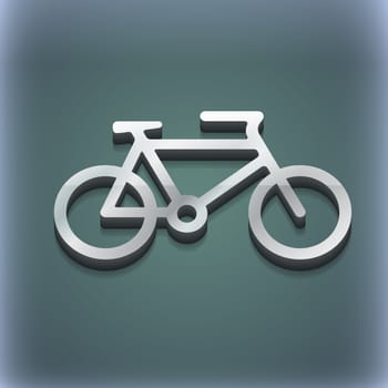 bike icon symbol. 3D style. Trendy, modern design with space for your text illustration. Raster version