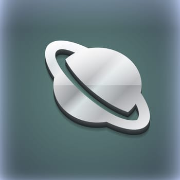 Jupiter planet icon symbol. 3D style. Trendy, modern design with space for your text illustration. Raster version