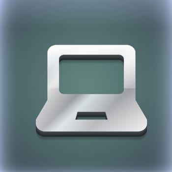 Laptop icon symbol. 3D style. Trendy, modern design with space for your text illustration. Raster version