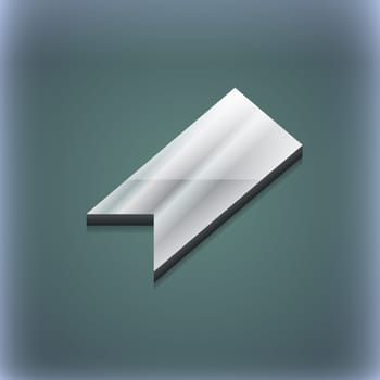 bookmark icon symbol. 3D style. Trendy, modern design with space for your text illustration. Raster version