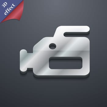 video camera icon symbol. 3D style. Trendy, modern design with space for your text illustration. Rastrized copy