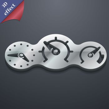 speed, speedometer icon symbol. 3D style. Trendy, modern design with space for your text illustration. Rastrized copy