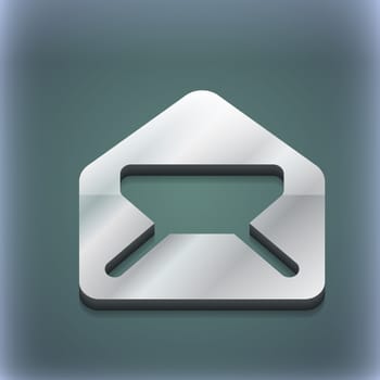 Mail, envelope, letter icon symbol. 3D style. Trendy, modern design with space for your text illustration. Raster version