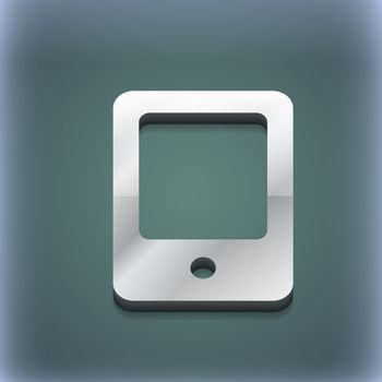 Tablet icon symbol. 3D style. Trendy, modern design with space for your text illustration. Raster version