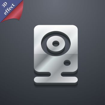 Web cam icon symbol. 3D style. Trendy, modern design with space for your text illustration. Rastrized copy