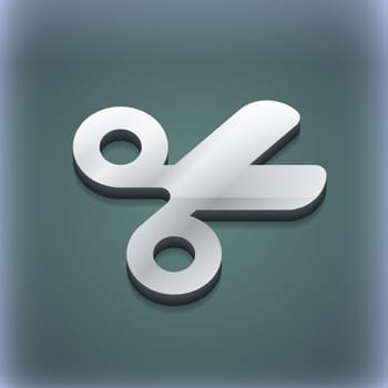 Scissors hairdresser, Tailor icon symbol. 3D style. Trendy, modern design with space for your text illustration. Raster version