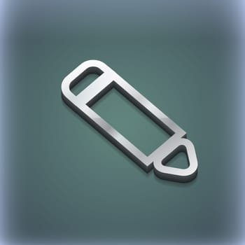 Pen icon symbol. 3D style. Trendy, modern design with space for your text illustration. Raster version