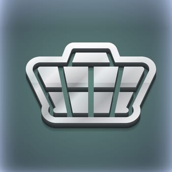 Shopping Cart icon symbol. 3D style. Trendy, modern design with space for your text illustration. Raster version