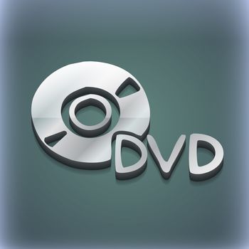 dvd icon symbol. 3D style. Trendy, modern design with space for your text illustration. Raster version