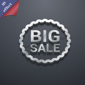 Big sale icon symbol. 3D style. Trendy, modern design with space for your text illustration. Rastrized copy