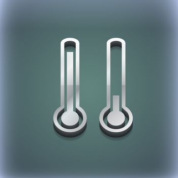 thermometer temperature icon symbol. 3D style. Trendy, modern design with space for your text illustration. Raster version